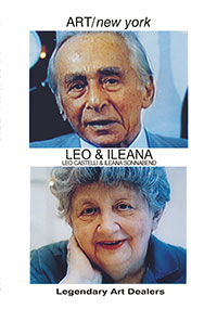 This is a poster for Documentary Leo & Ileana: Legendary Art Dealers - ART/new york No. 35 featuring photos of Leo Castelli and Ileana Sonnabend