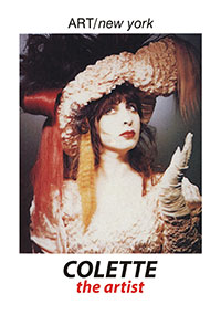 This is a poster for Documentary Colette: The Artist - ART/new york No. 38 featuring a photo of performance artist Colette The Artist