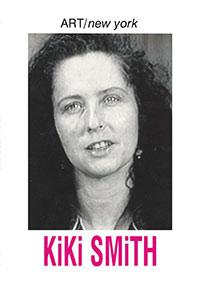 This is a poster for documentary Kiki Smith - ART/new york No. 40 featuring a photograph of sculptor Kiki Smith
