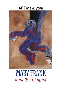 This is a poster for Mary Frank: A Matter of Spirit - ART/new york No. 49 featuring a painting of an owl by Mary Frank