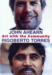 This is a poster of documentary John Ahearn & Rigoberto Torres: Art with the Community - ART/new york No. 56 featuring sculptors John Ahearn and Rigoberto Torres